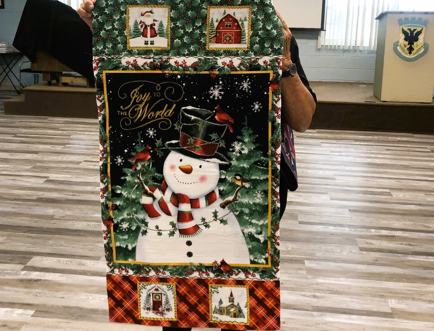 Snowman themed mini-quilt